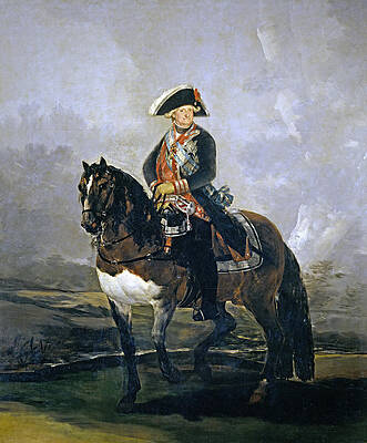 Carlos IV on Horseback Print by Francisco Goya