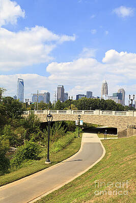 Wall Art - Photograph - Charlotte Skyline from Little Sugar Creek Greenway #1 by Jill Lang