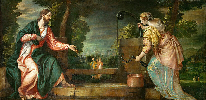 Christ and the Samaritan Woman at the Well Print by Paolo Veronese