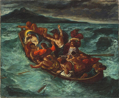 Christ Asleep during the Tempest Print by Eugene Delacroix