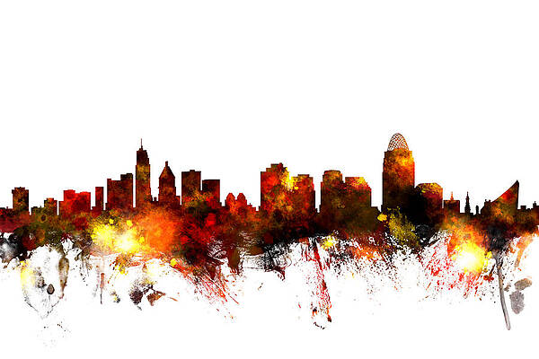 Wall Art - Photograph - Cincinnati Ohio Skyline #1 by Michael Tompsett