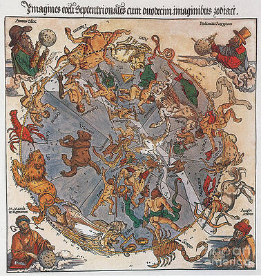 Wall Art - Photograph - Drer Star Map, 1515 #1 by Science Source