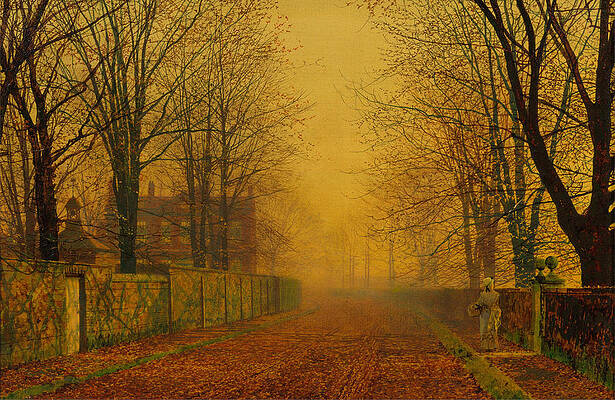 Evening Glow Print by John Atkinson Grimshaw