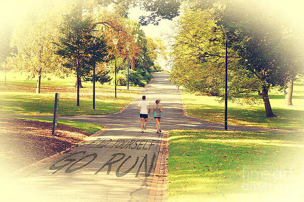 Wall Art - Photograph - Find Yourself Go Run at Fitzroy Gardens in Melbourne Australia #1 by Beverly Claire Kaiya