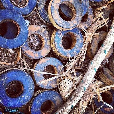 Wall Art - Photograph - Floats #net #nicsquirrell #iccloseup #1 by Nic Squirrell