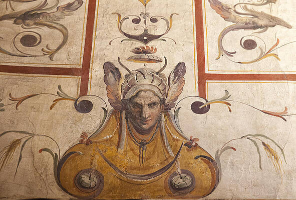 Wall Art - Photograph - Fresco on the Ceiling in Palazzo Vecchio #2 by Melany Sarafis