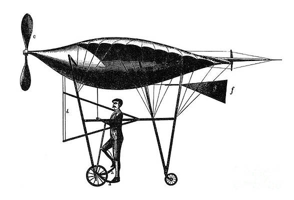 Wall Art - Photograph - Goupils Flying Machine, 1883 #1 by Science Source
