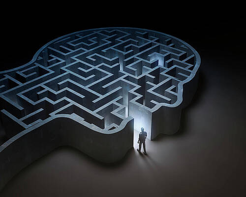 Wall Art - Photograph - Human Head In Shape Of Maze #1 by Science Photo Library