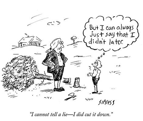 Wall Art - Drawing - I Cannot Tell A Lie by David Sipress