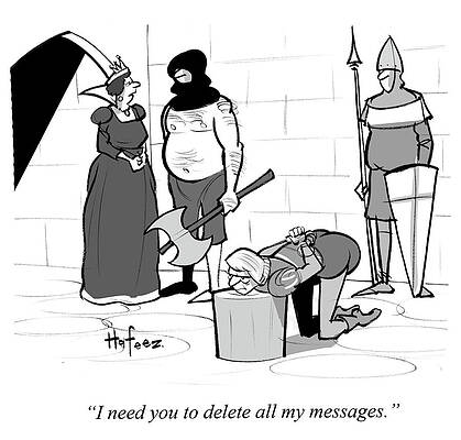 Wall Art - Drawing - I Need You To Delete All My Messages #1 by Kaamran Hafeez