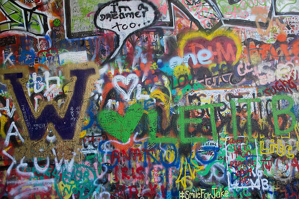 John Lennon Wall in Prague by Jaroslav Frank