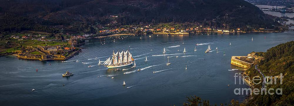 Wall Art - Photograph - Juan Sebastian Elcano Departing The Port Of Ferrol #1 by Sapiens Verbum