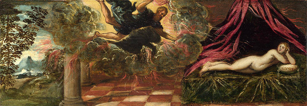 Jupiter And Semele Print by Tintoretto