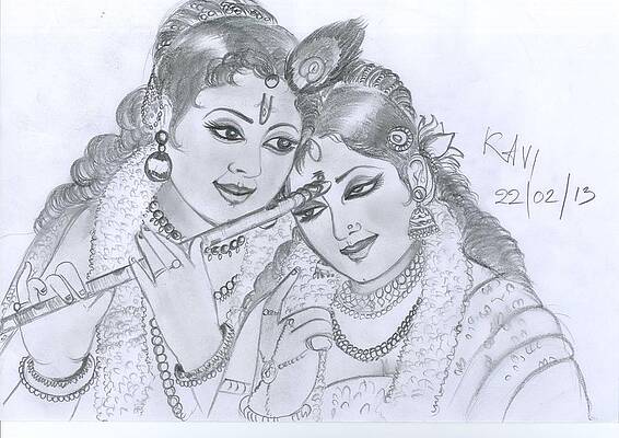 Easy and Simple Radha Krishna Drawing Ideas for Kids - Urban Indian Mom