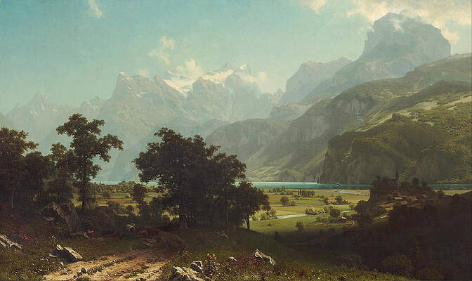 Lake Lucerne Print by Albert Bierstadt