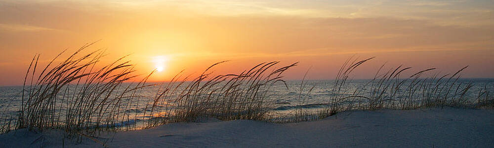 Wall Art - Photograph - Lake Michigan Sunset Panorama by Mary Lee Dereske