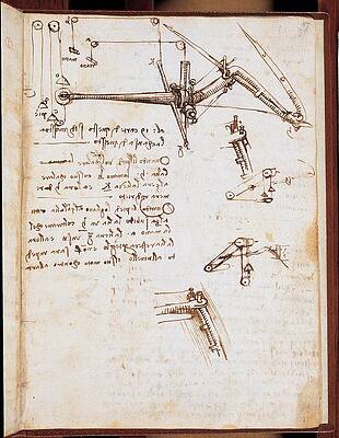 Wall Art - Photograph - Leonardo Da Vinci, Codex On The Flight #1 by Everett