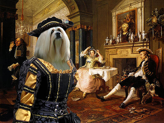 Wall Art - Painting - Lhasa Apso Art Canvas Print by Sandra Sij