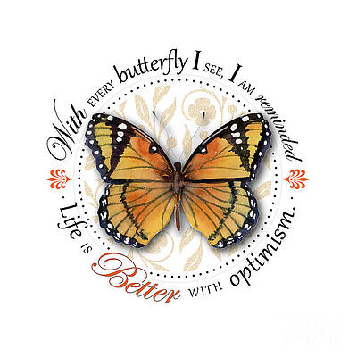 Wall Art - Painting - Life is Better with Optimism #2 by Amy Kirkpatrick