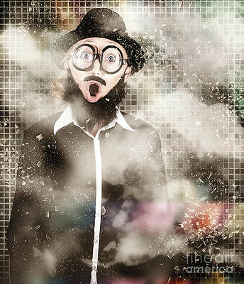Wall Art - Photograph - Mad scientist with solution to chemical reaction  by Jorgo Photography