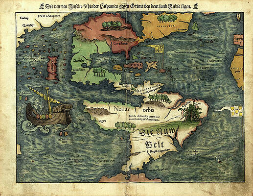 Wall Art - Photograph - Map Of The Americas #1 by Science Photo Library