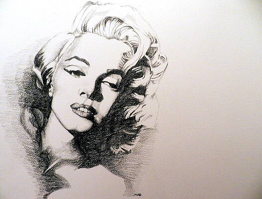 Wall Art - Drawing - Marilyn Monroe by Michael Damico