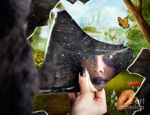 Wall Art - Photograph - Mysterious jester found wonderland in a reflection by Jorgo Photography