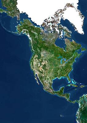 Wall Art - Photograph - North America by Planetobserver/science Photo Library