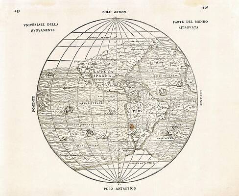 Wall Art - Photograph - North And South America by Library Of Congress, Geography And Map Division/science Photo Library