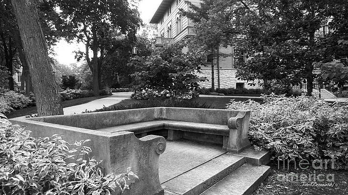 Wall Art - Photograph - Northwestern University Bench #1 by University Icons