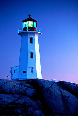 Wall Art - Photograph - Peggys Point Lighthouse, Nova Scotia #1 by Theodore Clutter