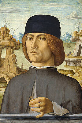 Portrait Of A Man With A Ring Print by Francesco del Cossa
