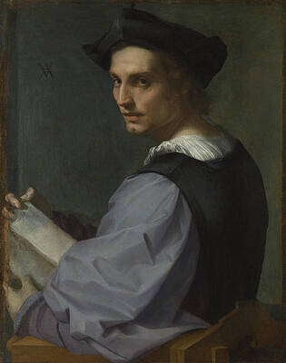 Portrait of a Young Man Print by Andrea del Sarto