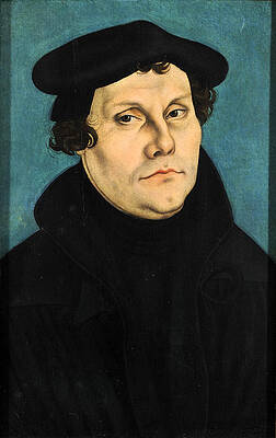 Portrait of Martin Luther Print by Lucas Cranach the Elder