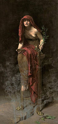 Priestess of Delphi Print by John Collier