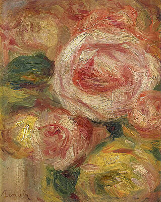 Roses Print by Pierre-Auguste Renoir