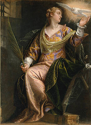 Saint Catherine of Alexandria in Prison Print by Paolo Veronese
