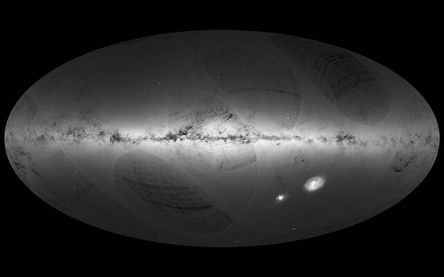Wall Art - Photograph - Sky Map, Gaia Satellite #1 by Science Source