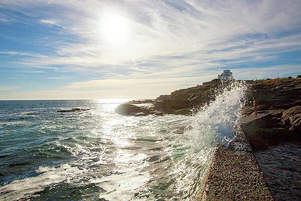 Wall Art - Photograph - Splashing Water In The Ocean Of Ile De #1 by Christophe Launay