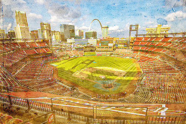 Busch Stadium and St Louis Cardinals Baseball Panorama Photograph by  Gregory Ballos - Fine Art America