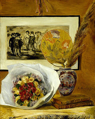 Still Life with Bouquet Print by Pierre-Auguste Renoir