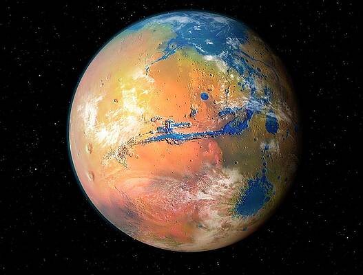 Wall Art - Photograph - Terraformed Mars #1 by Science Photo Library