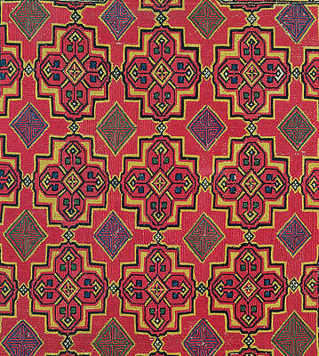 Wall Art - Painting - Textile with geometric pattern by Moroccan School
