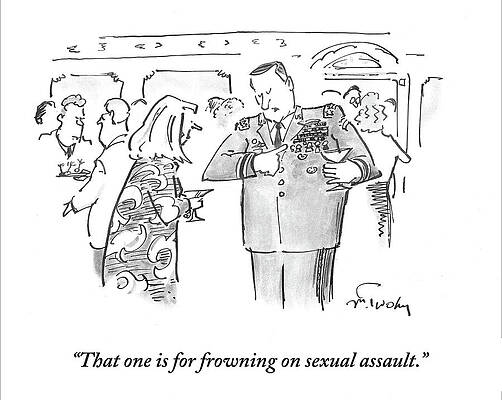 Wall Art - Drawing - That One Is For Frowning On Sexual Assault #1 by Mike Twohy
