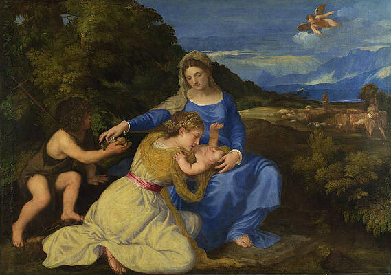 The Aldobrandini Madonna Print by Titian