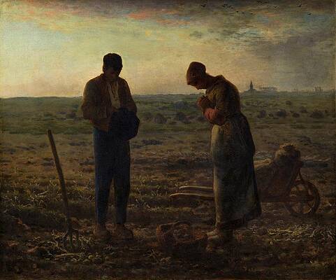 The Angelus Print by Jean Francois Millet