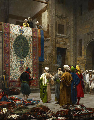 The Carpet Merchant Print by Jean-Leon Gerome