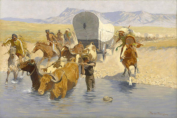 The Emigrants Print by Frederic Remington
