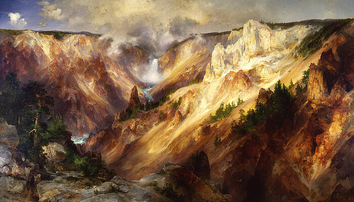 The Grand Canyon of the Yellowstone Print by Thomas Moran