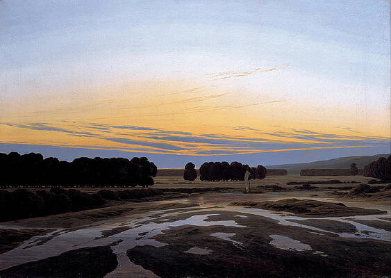 The Grosse Gehege Near Dresden Print by Caspar David Friedrich